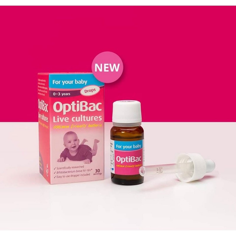 Men vi sinh Optibac Probiotic hồng giảm táo bón cho bà bầu