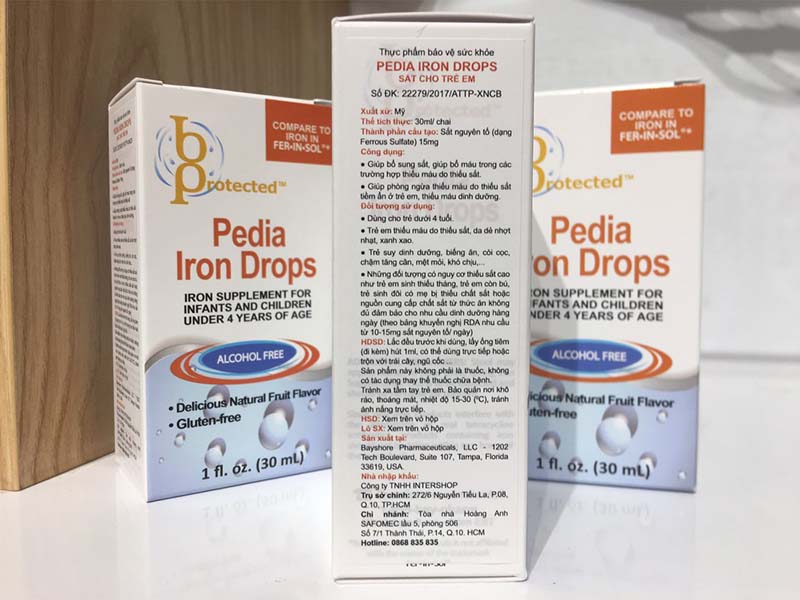 Sắt cho bé Pedia Iron Drops mang đến những ưu điểm vượt trội