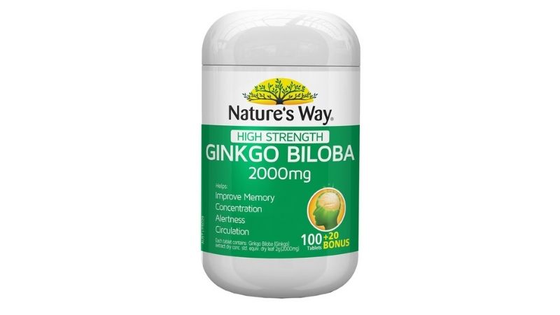 Nature's Way Ginkgo Biloba là dòng thực phẩm chức năng, không có tác dụng điều trị bệnh