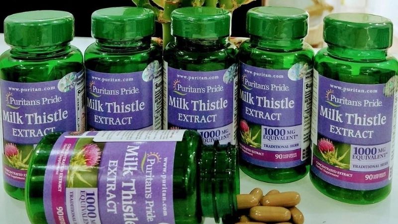 Thông tin viên uống giải độc gan Puritan's Pride Milk Thistle Extract