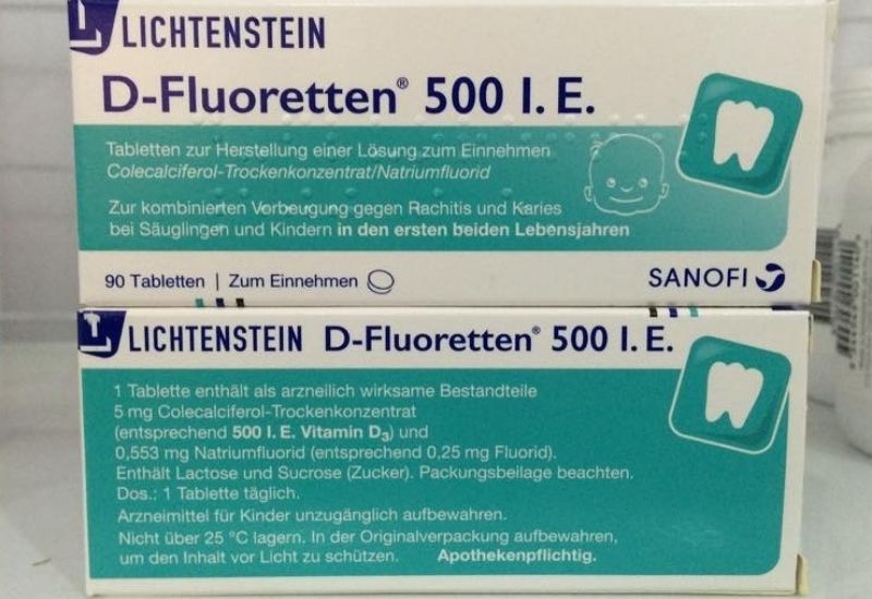 Thành phần của viên uống Vitamin D Fluoretten an toàn cho người dùng