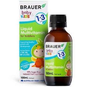 Brauer Liquid Multivitamin – Siro bổ sung vitamin cho bé từ 1 – 3 tuổi