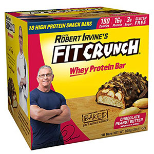 Bánh socola bơ đậu phộng Chef Robert Irvine’s Fit Crunch Whey Protein Bars 18 thanh