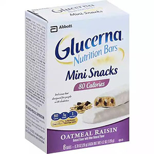 Bánh kiêng đường Glucerna Mini Treats Oatmeal Raisin 6 bịch