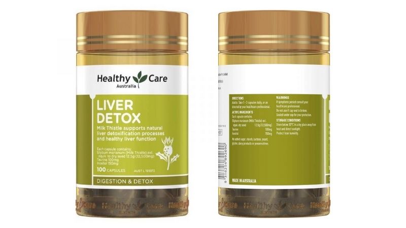 Viên uống Healthy Care Liver Detox thải độc gan của Úc 