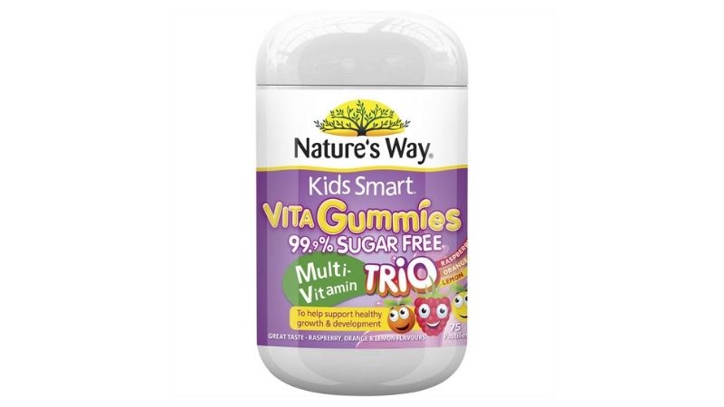 Nature's Way Kids Smart Vita Gummies Free Sugar Trio 75 viên 