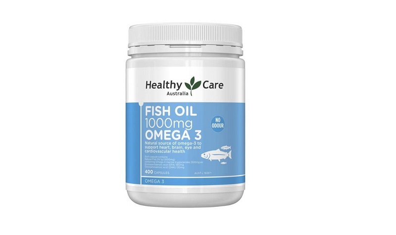 Dầu cá Fish Oil Healthy Care Omega-3 không chứa chất tạo màu, tạo vị