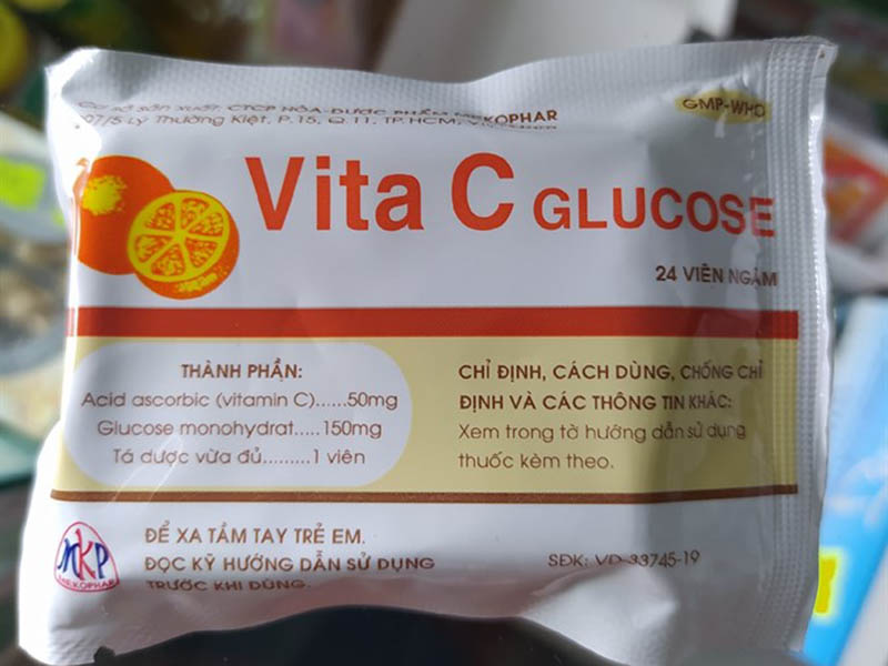 Viên ngậm Vita C Glucose là sản phẩm của hãng Mekophar