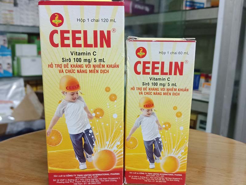 Siro Ceelin có chứa hàm lượng vitamin C phù hợp với nhu cầu dinh dưỡng của trẻ nhỏ