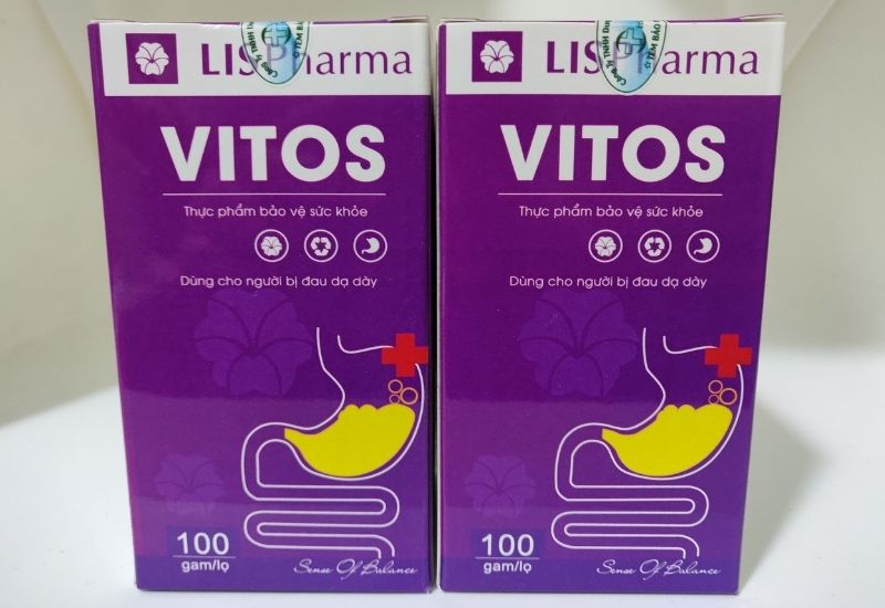 Viên uống Vitos hỗ trợ rất tốt cho quá trình điều trị bệnh trào ngược, viêm loét dạ dày