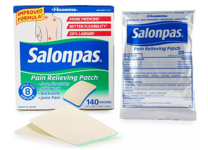 Miếng dán giảm đau đầu Salonpas từ Mỹ - Sản phẩm quen thuộc với người Việt