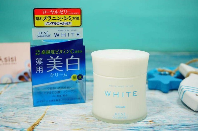 Kose Moisture Mild White Cream vitamin C chống lão hóa rất an toàn, dịu nhẹ