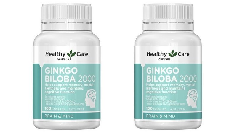 Ginkgo Biloba 2000mg Healthy Care giảm đau đầu và bổ não