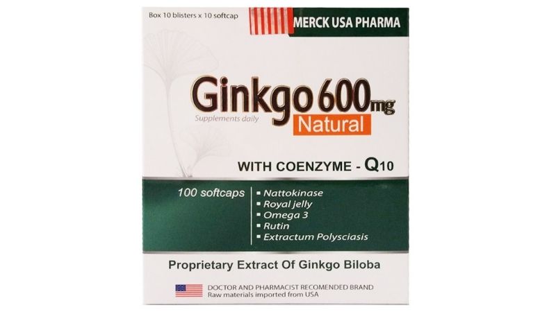 Viên uống Ginkgo 600mg with Coenzyme Q10 hỗ trợ tối đa cho hoạt động của não bộ