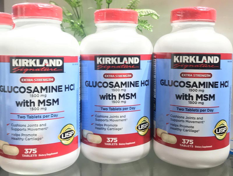 Viên uống cung cấp Glucosamine HCL và MSM cho xương khớp của Kirkland
