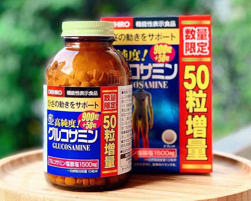 Glucosamine Orihiro 1500mg giúp tăng cường sức khỏe xương khớp, hỗ trợ điều trị thoái hóa cột sống