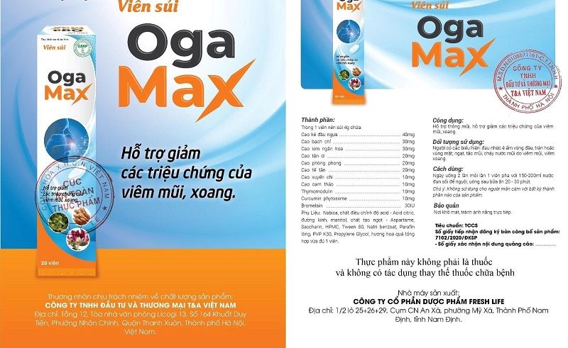 Thành phần của sủi Oga Max