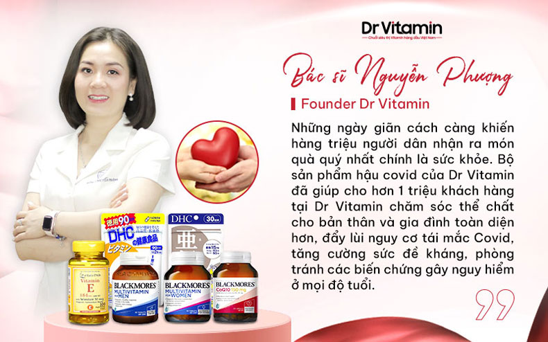 Bác sĩ Nguyễn Phượng chia sẻ về combo chăm sóc sức khỏe hậu covid của DrVitamin 