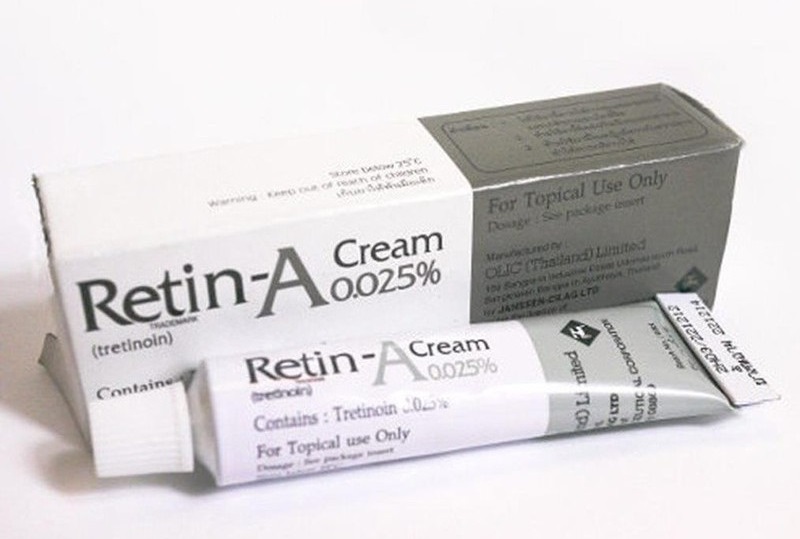 Kem trị mụn ở tiệm thuốc Tây Retin-A Cream 0.025% xuất xứ từ Thái Lan