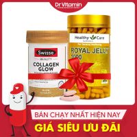 Combo Sữa ong chúa Healthy Care Royal Jelly và Swisse Collagen Beauty Glow ngăn ngừa nám – chống lão hóa 