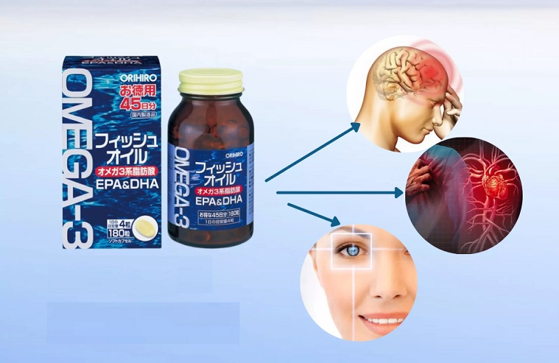 DHA EPA Orihiro Nhật Bản giúp bổ não, tăng cường sức khỏe tim mạch, thị giác