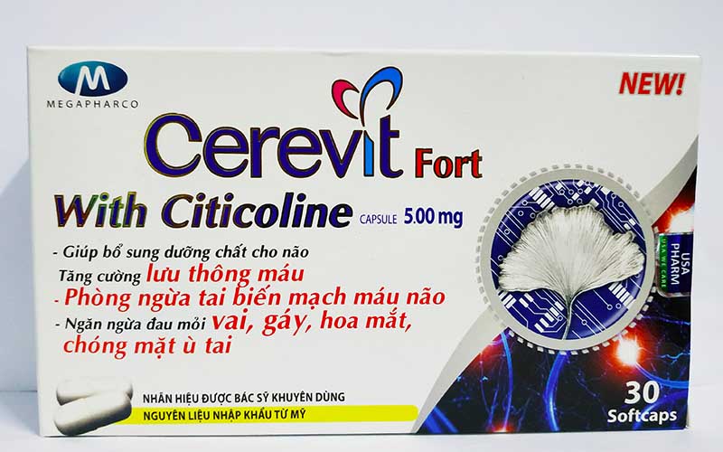 Cerevit Fort giúp bổ sung các dưỡng chất cần thiết cho não