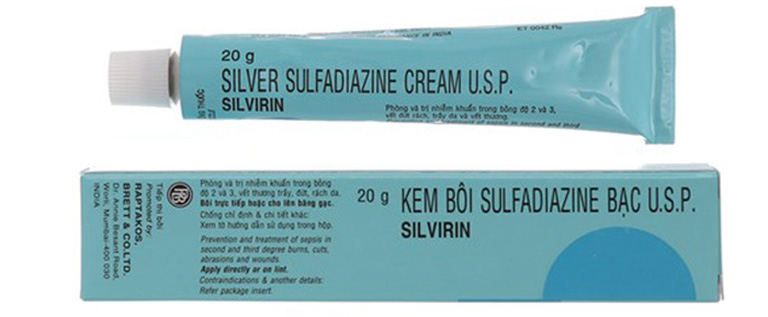 Thuốc bôi Silver Sulfadiazine 1% có tác dụng tiêu diệt vi khuẩn gây hại tồn tại trên bề mặt da
