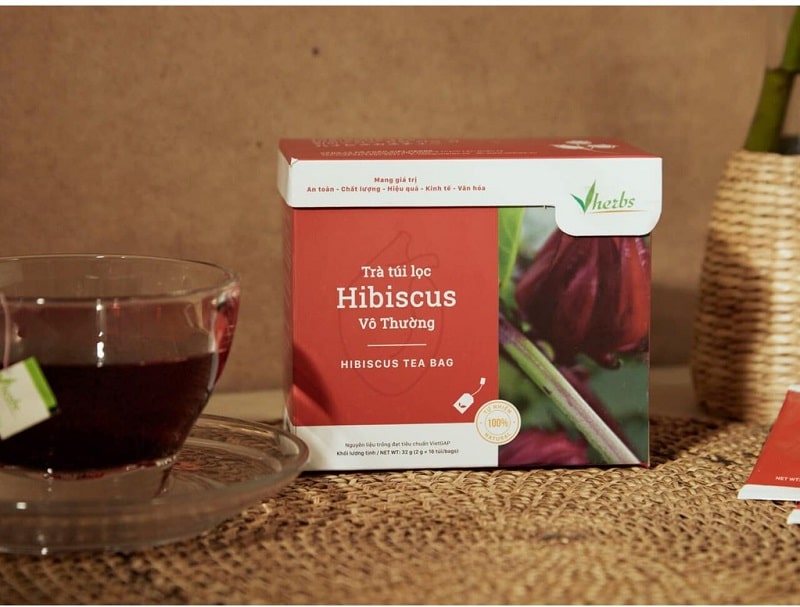 Trà hoa Hibiscus có vị chua nhẹ rất dễ uống