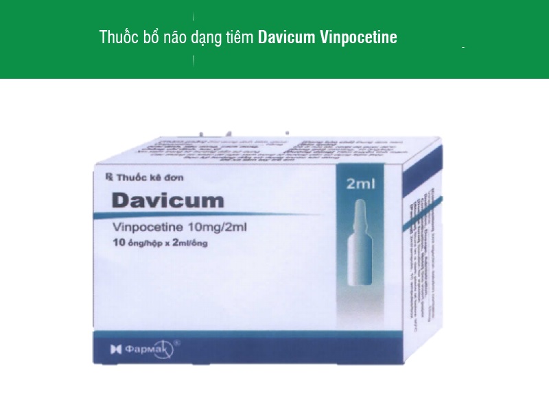 Dung dịch tiêm Davicum Vinpocetine tốt cho não bộ