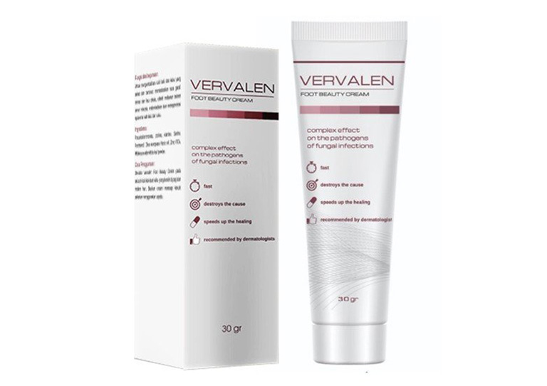 Thuốc bôi Vervalen cream điều trị bệnh nấm móng tay chân có giá thành khá mắc so với các loại khác