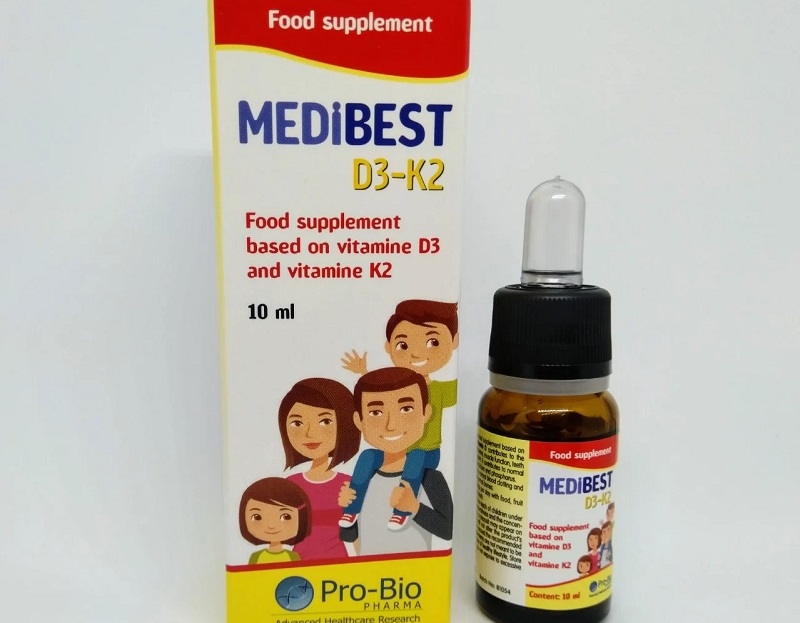 Medibest D3-K2 giúp trẻ hấp thu và chuyển hóa canxi hiệu quả