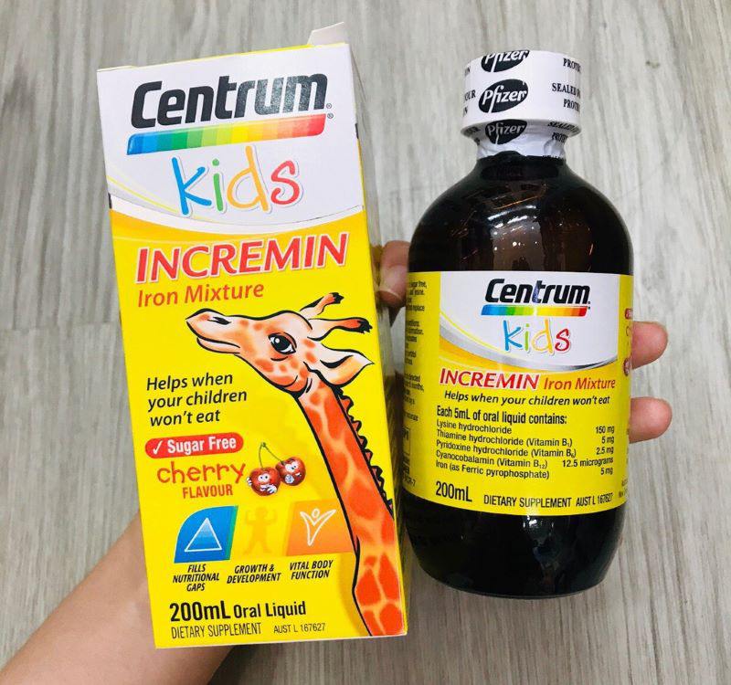 Centrum Kids Incremin Iron Mixture Vitamins tốt cho bé từ 2 tuổi trở lên