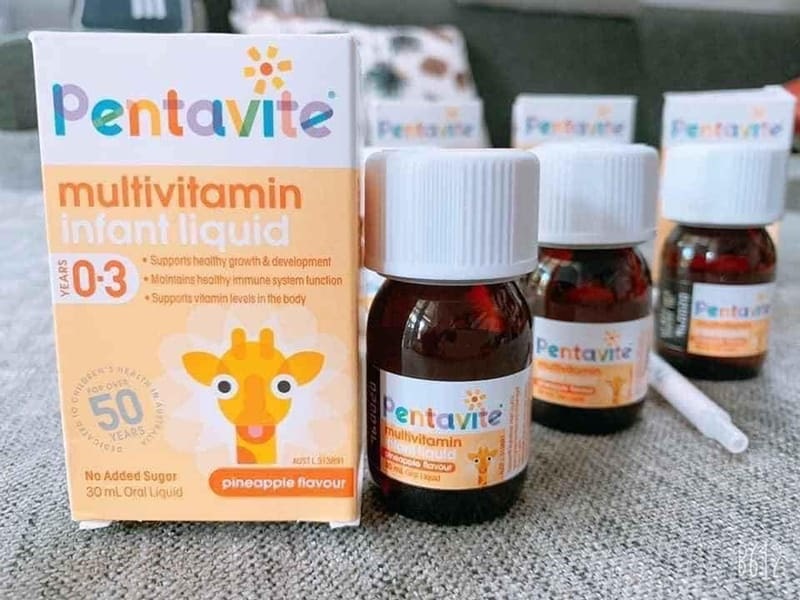 Vitamin tổng hợp cho bé biếng ăn từ 0 - 3 tuổi Pentavite Multivitamin Infant Liquid