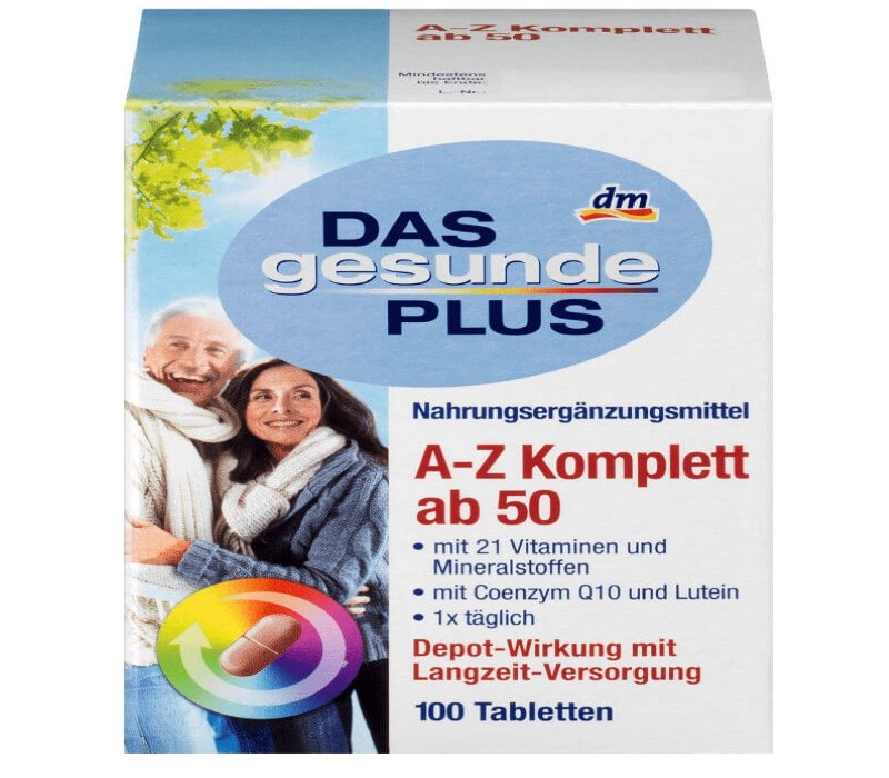 Vitamin tổng hợp của Đức Das Gesunde Plus A-Z cho người dưới 50 tuổi