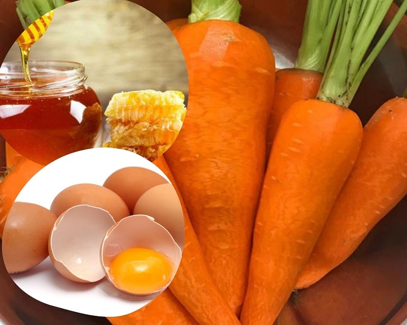 Mật ong, trứng gà và cà rốt đều giúp cải thiện sinh lý nam