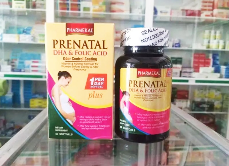 Viên uống bổ sung vitamin Pharmekal Prenatal DHA & Folic Acid