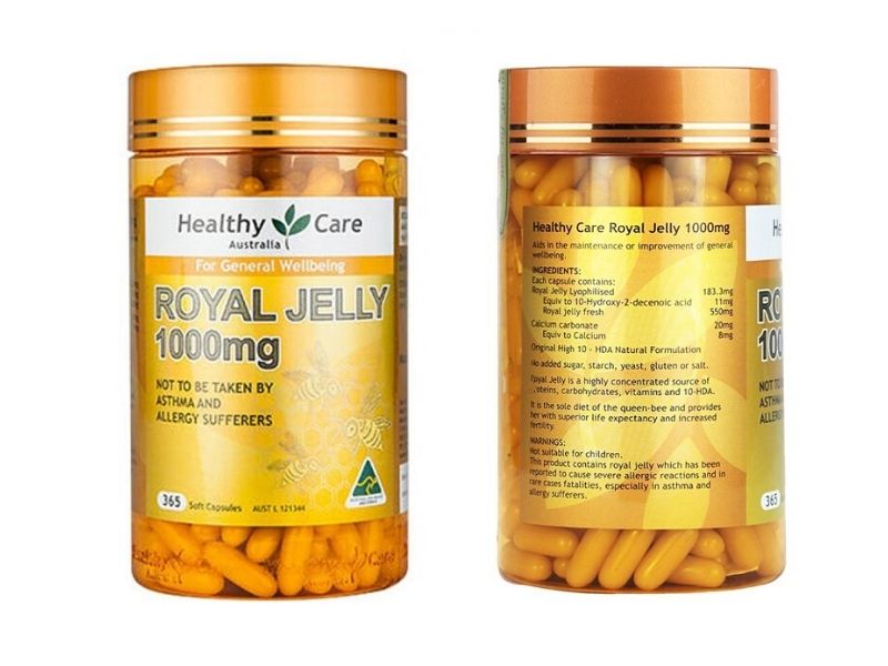 Healthy Care Royal Jelly là một dạng viên nang chăm sóc da được nhập khẩu từ Úc