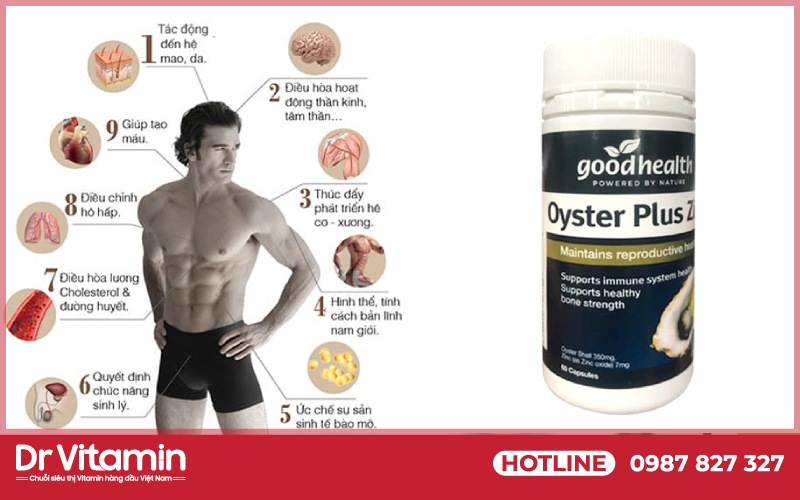 Goodhealth Oyster Plus ZinC mang đến nhiều giá trị tuyệt vời cho chức năng sinh lý ở nam giới