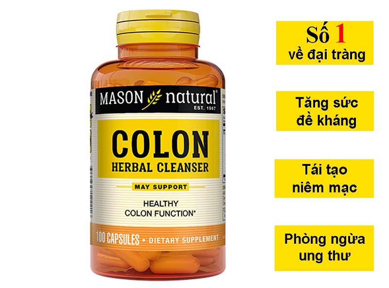 Viên uống viêm đại tràng của Mỹ Mason Colon Herbal Cleanser