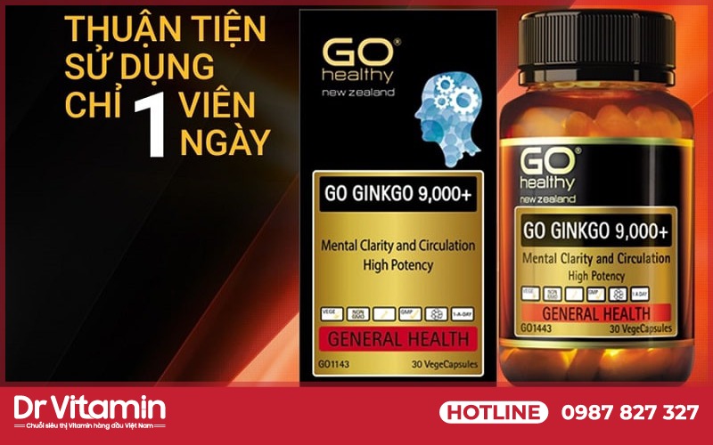 Viên uống bổ não Go Ginkgo 9000 có nhiều công dụng nổi bật