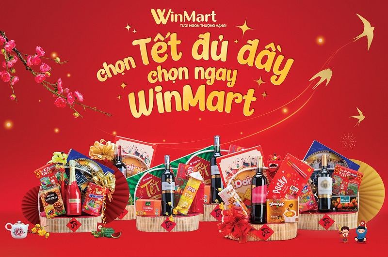 Winmart cung cấp nhiều mẫu giỏ quà đẹp