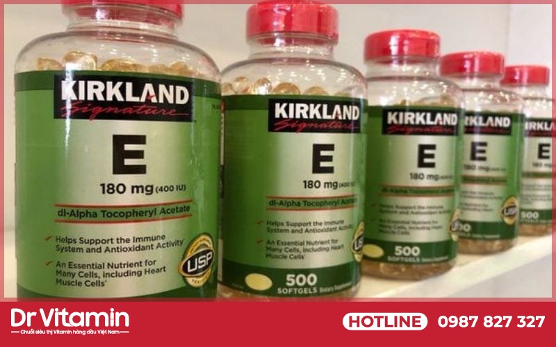 Viên uống Kirkland Vitamin E chăm sóc da và tóc phù hợp với người muốn cải thiện, chăm sóc da khỏe mạnh, tươi sáng
