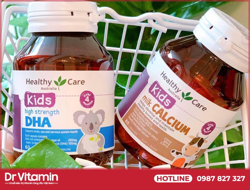 Canxi healthy care và DHA healthy care for kid