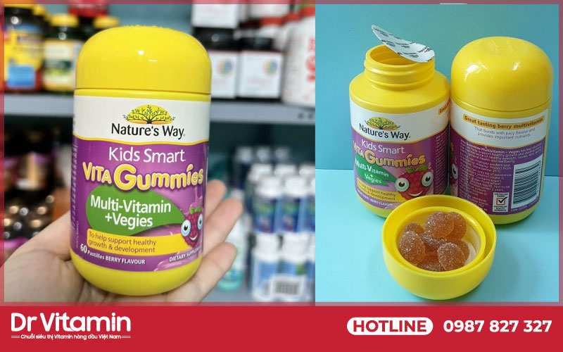 Cách dùng kẹo Nature’s Way Vita Gummies Multi-Vitamin + Vegies