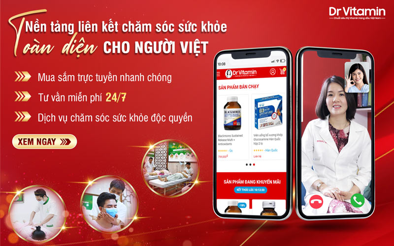 DrVitamin là Nền tảng liên kết chăm sóc sức khỏe TOÀN DIỆN cho người Việt 