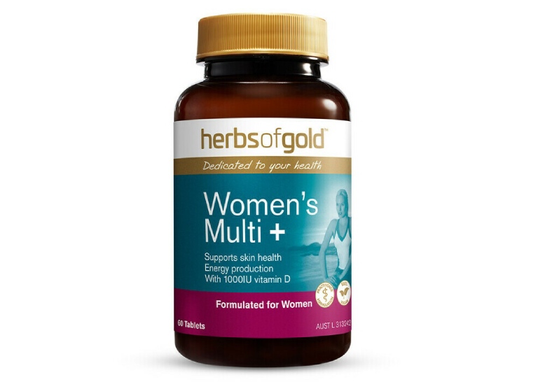 Herbs of Gold Women’s Multi + là sản phẩm bổ sung vitamin khoáng chất dành cho nữ bán chạy tại Úc