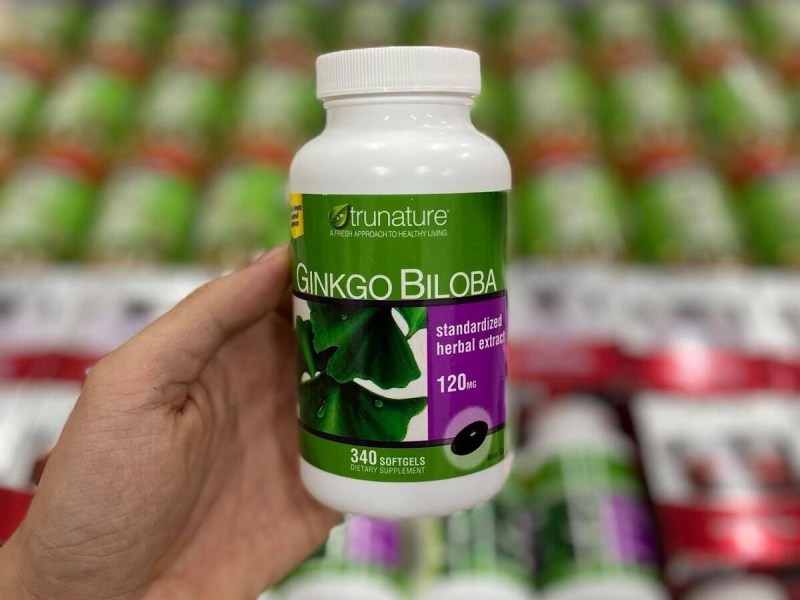 Viên uống Ginkgo Biloba 120mg Trunature tăng cường chức năng não bộ