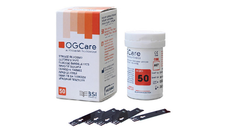 Que thử đường huyết dùng cho máy đo đường huyết Ogcare (Hộp 25 que)